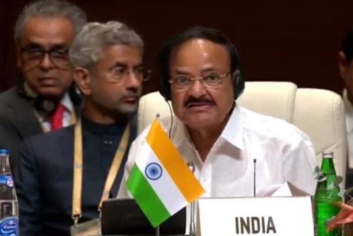 India's Vice President Venkaiah Naidu at NAM Summit on 25 October
