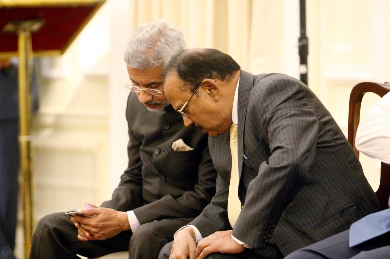 External Affairs minister S. Jaishankar with National Security Advisor (NSA) Ajit Doval at Hyderabad House