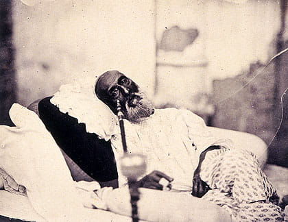 A picture of a frail Bahadur Shah Zafar in exile in Yangon | Wikimedia