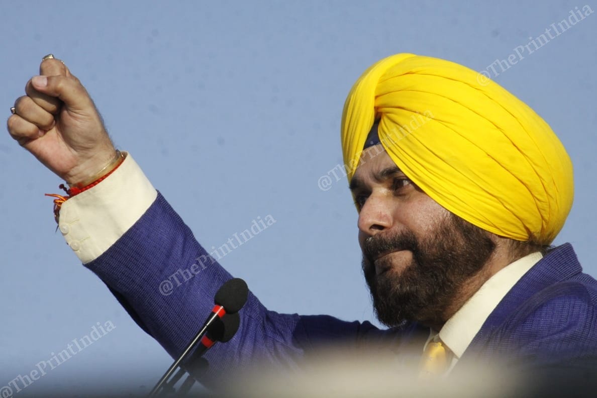 Former Congress leader and former Punjab Minister Navjyot Singh Sidhu speaking at the Kartarpur Corridor inauguration | Photo: Praveen Jain | ThePrint