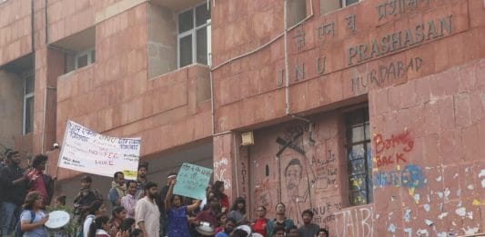 JNU students have been protesting against a hostel fee hike | Photo: Manisha Mondal | ThePrint