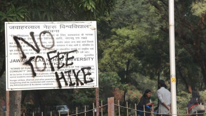 Protest over fee hike in JNU | Manisha Mondal | ThePrint