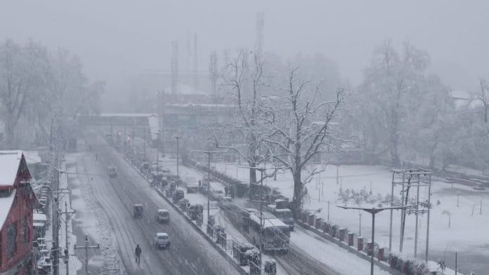 File photo of Srinagar in winter | ANI Photo