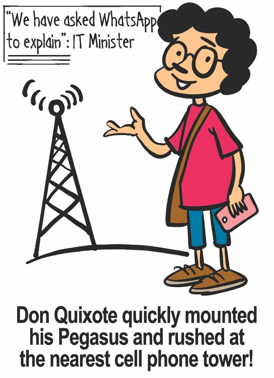 R Prasad Whatsapp breach cartoon