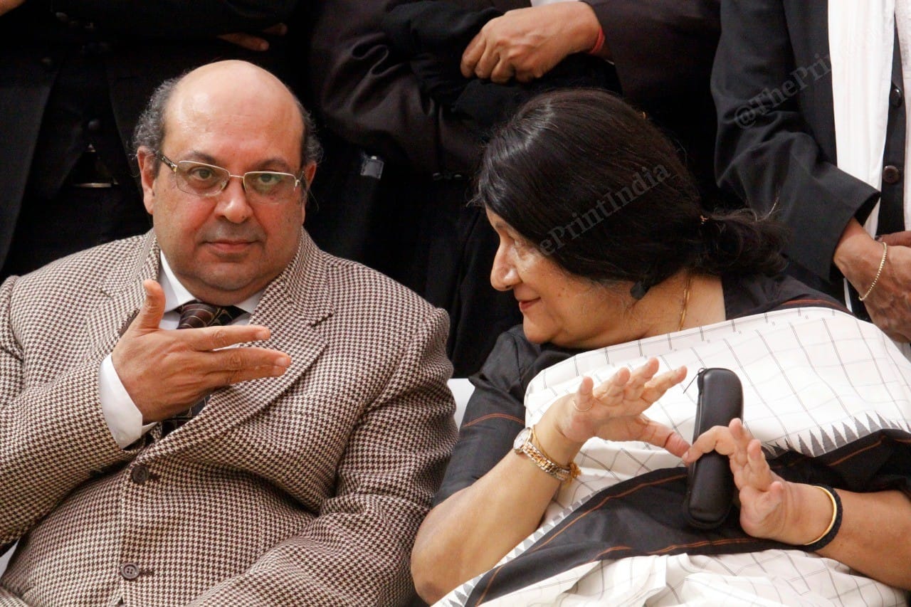 Supreme Court judges Rohinton Fali Nariman and Indira Banerjee during the farewell of Justice Gogoi | Photo: Praveen Jain | ThePrint