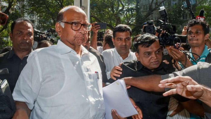 NCP President Sharad Pawar in Mumbai on 23 November 2019 | Shashank Parade | PTI File Photo