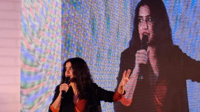 Sona Mohapatra at ThePrint's Democracy Wall event