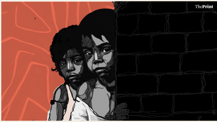 Illustration for child trafficking racket: Soham Sen | ThePrint