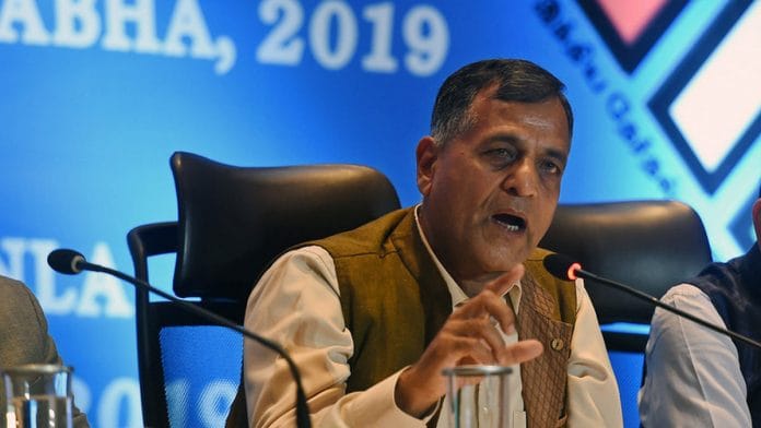 File photo of election commissioner Ashok Lavasa. | Photo: ANI