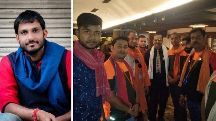 Nilotpal Mrinal and the restaurant's staff | ThePrint