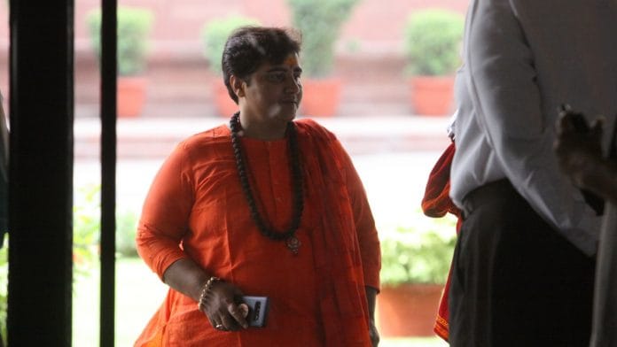 File photo of Pragya Thakur | Photo: Praveen Jain | ThePrint