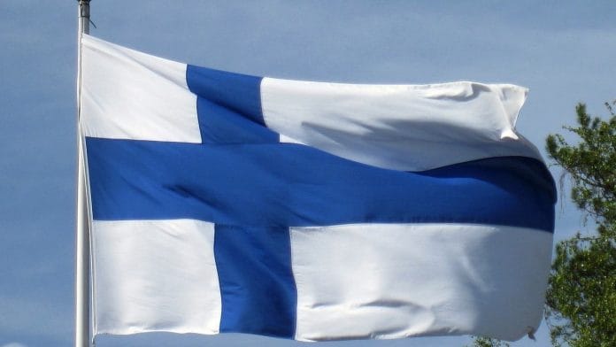 The flag of Finland