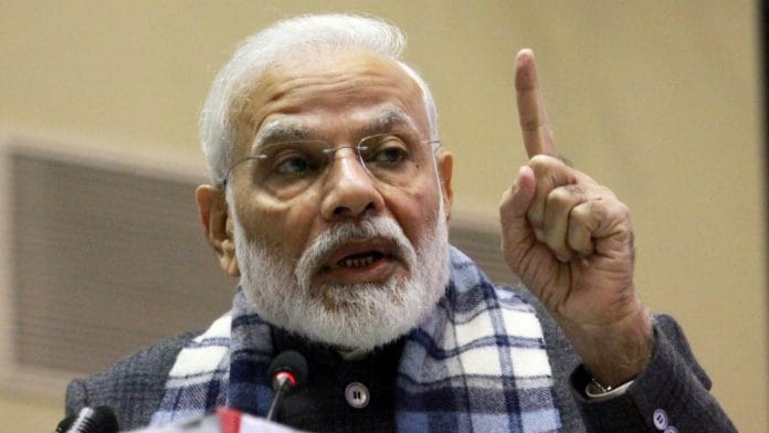 Prime Minister Narendra Modi at the Assocham event in New Delhi on 20 December | Praveen Jain | ThePrint