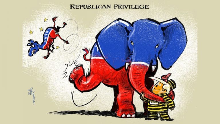 Republicans kick Democratic donkey to protect Trump, and the funeral of UK’s Labour Party