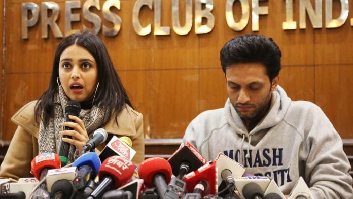 Swara Bhasker and Ayyub Zeeshan
