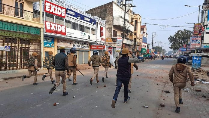 UP anti-CAA protest and police