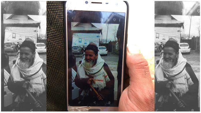 Mobile phone photo of Ghulam Mohammad Bhat