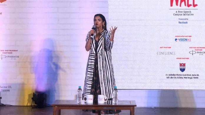 Shriya Pilgaonkar at ThePrint's Democracy Wall in Kolkata | ThePrint