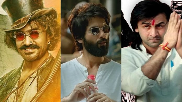 Stills from Thugs of Hindostan, Kabir Singh, and Sanju | ThePrint