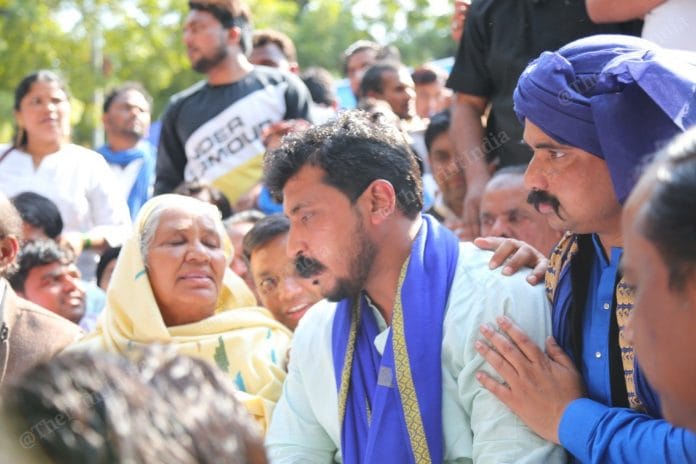 Bhim Army chief Chandrashekhar Azad at a protest | Suraj Singh Bisht | ThePrint File Photo