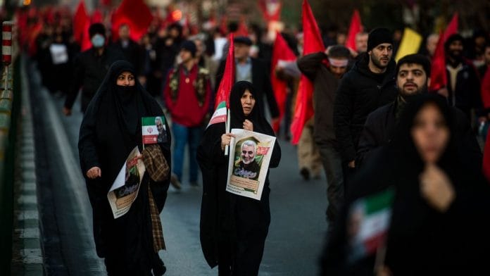 File photo | Crowds in Tehran mourning Major Gen. Qasem Soleimani and others killed in a US drone strike at Baghdad airport | Bloomberg