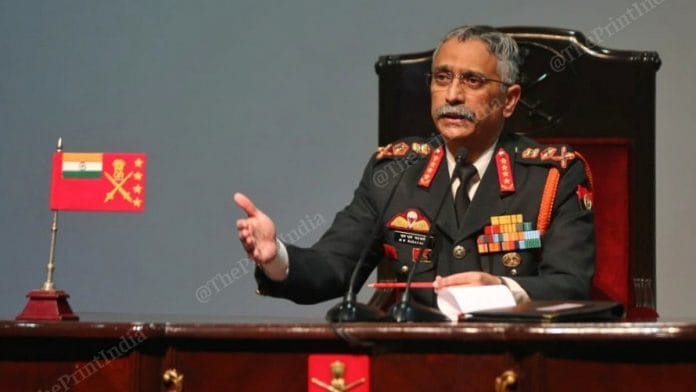 Army chief General M.M. Naravane is among the handful of officers allowed to interact with the press | Photo: Suraj Singh Bisht | ThePrint