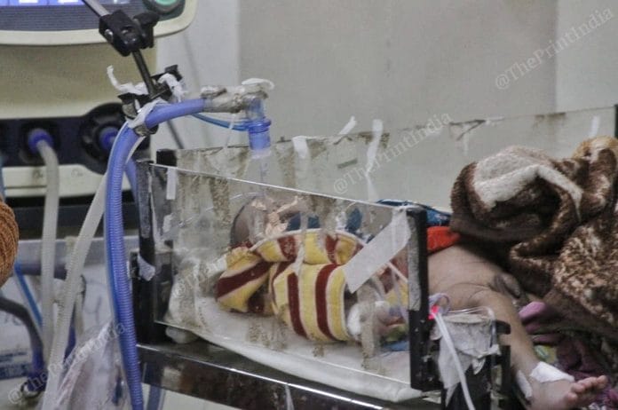 A child admitted at Kota's JK Lon Mother and Child Hospital