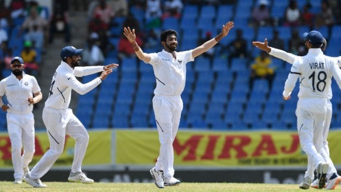 Jasprit Bumrah celebrates with Team India | @Jaspritbumrah93 | Twitter