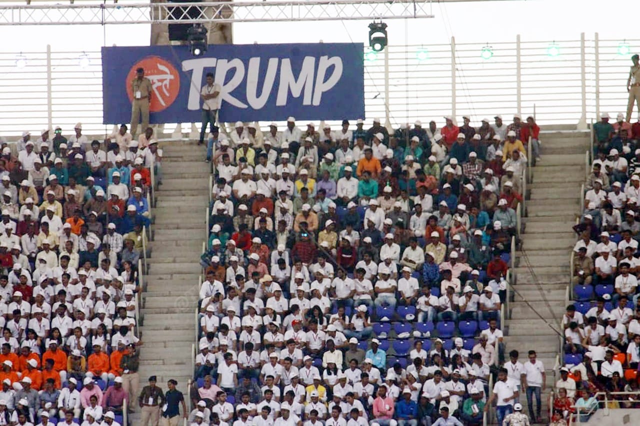 There was a continuous stream of people walking towards the stadium since morning | Photo: Parveen Jain | ThePrint