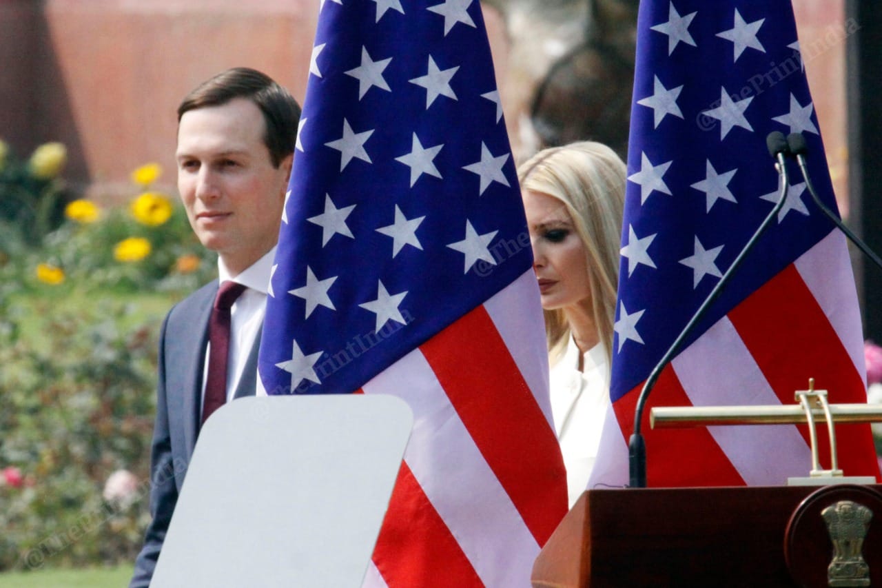 President Trump's daughter Ivanka Trump and her husband Jared Kushner were also present at Hyderabad House | Praveen Jain | ThePrint