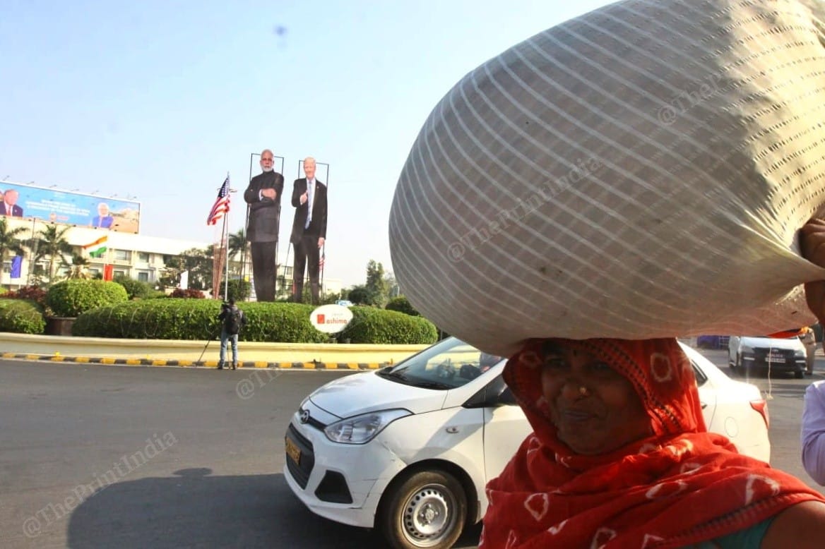 Over one lakh people are expected to be present for the 'Namaste Trump' event | Photo: Praveen Jain | ThePrint