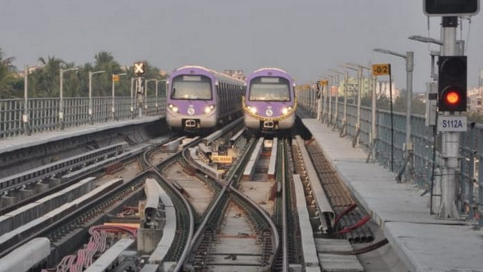 Kolkata Metro's East-West corridor was partially inaugurated on 13 February | Photo: Ashok Nath Dey | ThePrint