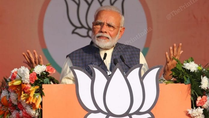 Modi at Delhi rally