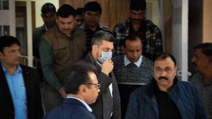 Sanjeev Chawla, a key accused in the 2000 match-fixing scandal, at crime branch office, in New Delhi, Thursday