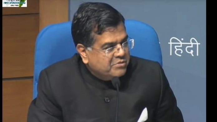 File photo of Expenditure Secretary T.V. Somanathan. | Photo: YoutTube