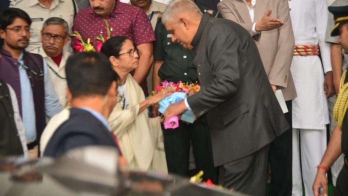 File image of West Bengal Chief Minister Mamata Banerjee and Governor Jagdeep Dhankhar | By special arrangement