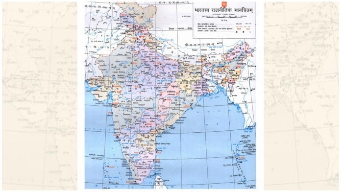The new Sanskrit map of India | Image: ThePrint Team