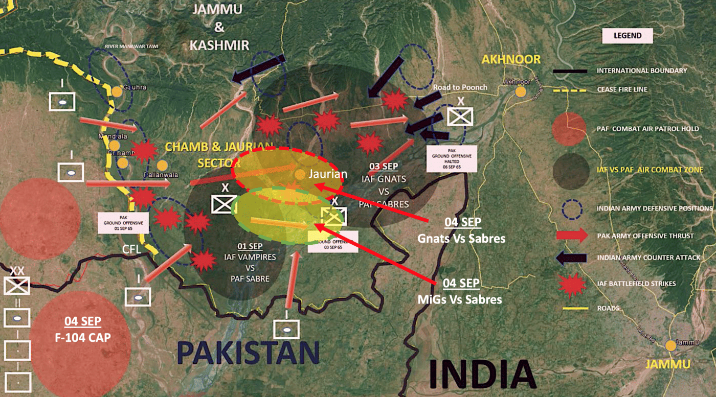 Air Sit map for 1–4 September 1965. | Photo: By special arrangement