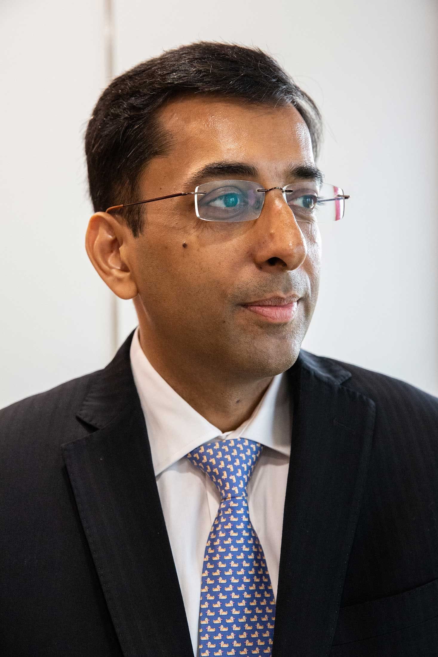 Ashish Gupta, Credit Suisse's Managing Director and Head of Equity Research in India at his office in Mumbai on March 4, 2020. | Bloomberg