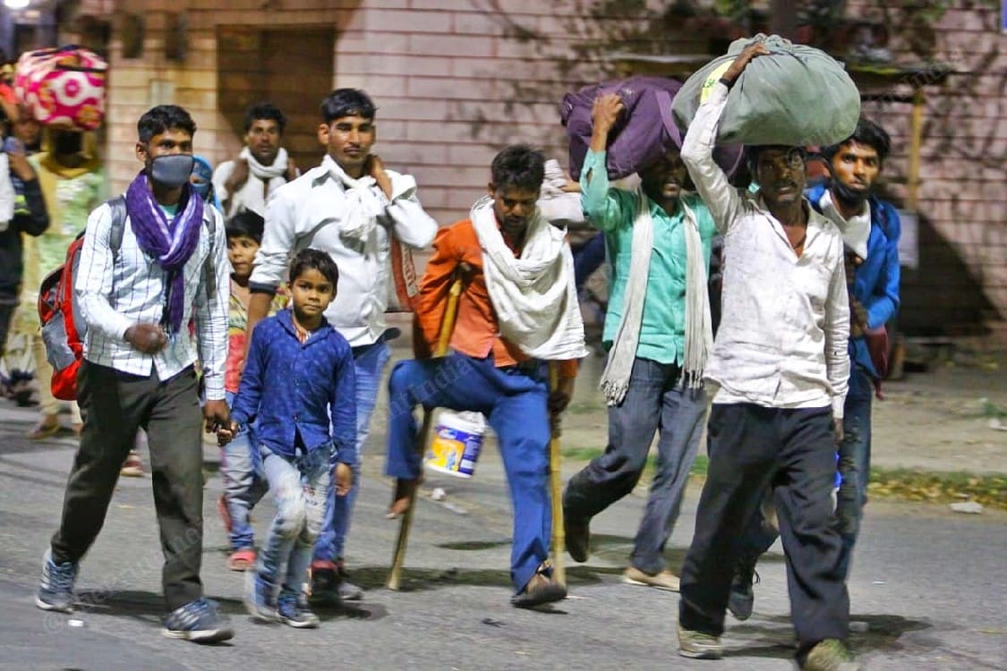 Migrant workers coming from different parts of the country | Photo: Praveen Jain | ThePrint