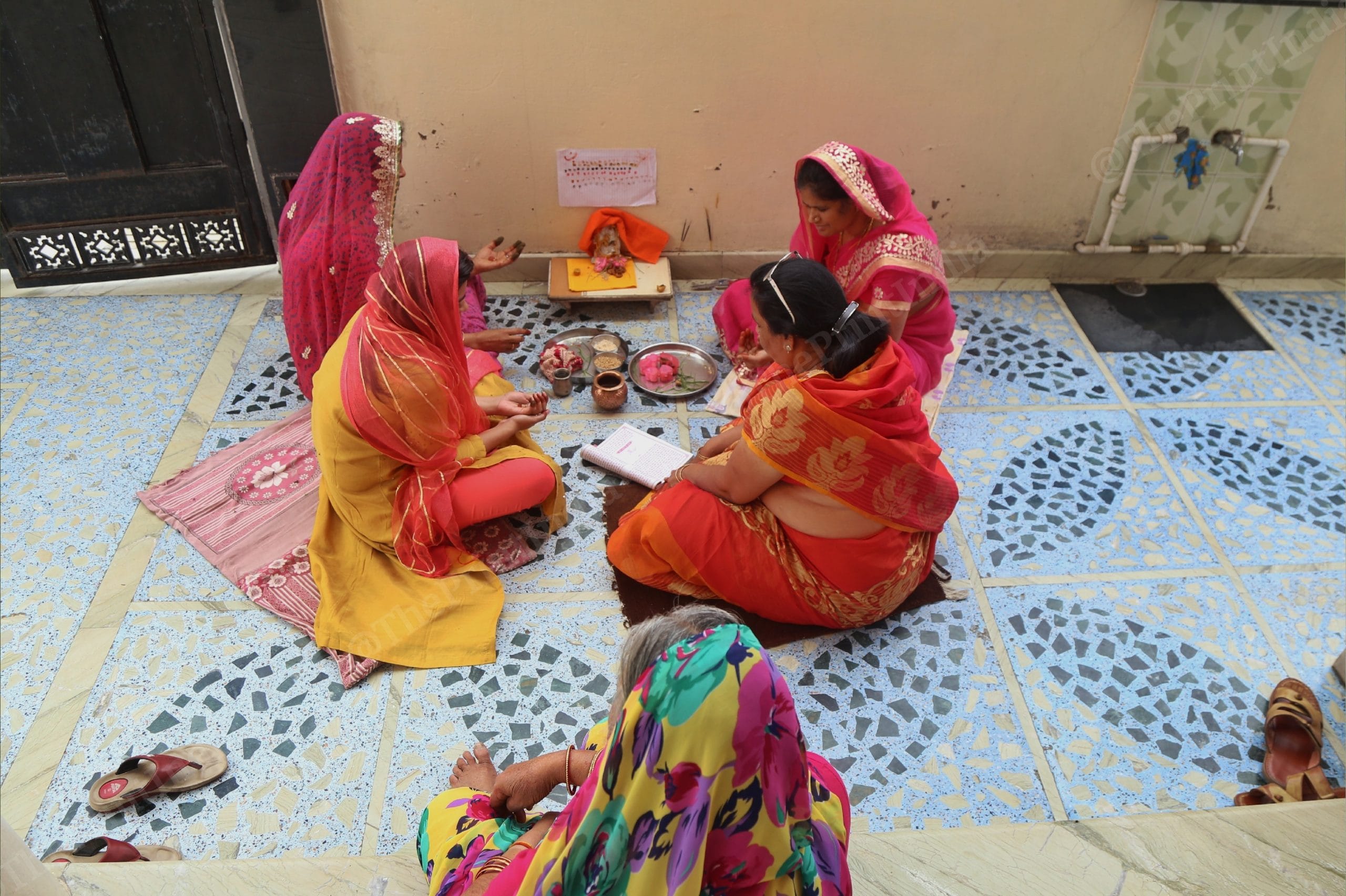Women performing the Ganguar puja during lockdown | Photo: Manisha Mondal | ThePrint