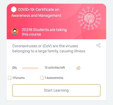 The course is of nine modules | Screenshot