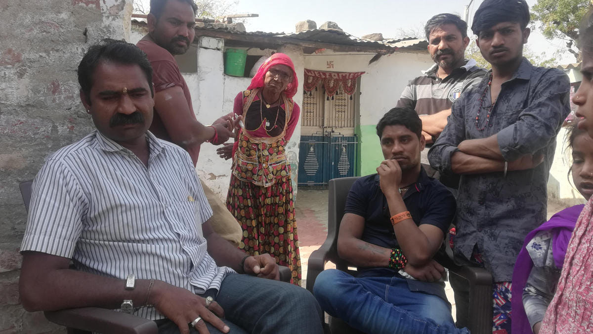 Dasrath Rana (extreme left), who is the de facto community leader and who has held the post of mandal chairman since 2005. “To be their leader is a curse,” he says | Photo: Swagata Yadavar | ThePrint