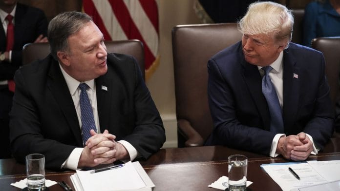 Donald Trump and Mike Pompeo