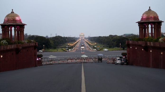 Rajpath during Janata curfew in the wake of coronavirus pandemic, in New Delhi, Sunday, March 22 | PTI