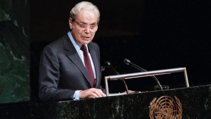 Javier de Cuellar was the first UN Secretary General from Latin America. | Photo: Twitter