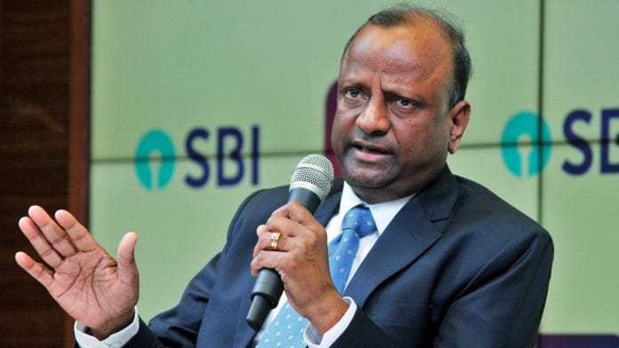 Chairman of State Bank of India(SBI) Rajnish Kumar at a press conference regarding YES Bank, in Mumbai on Saturday | ANI