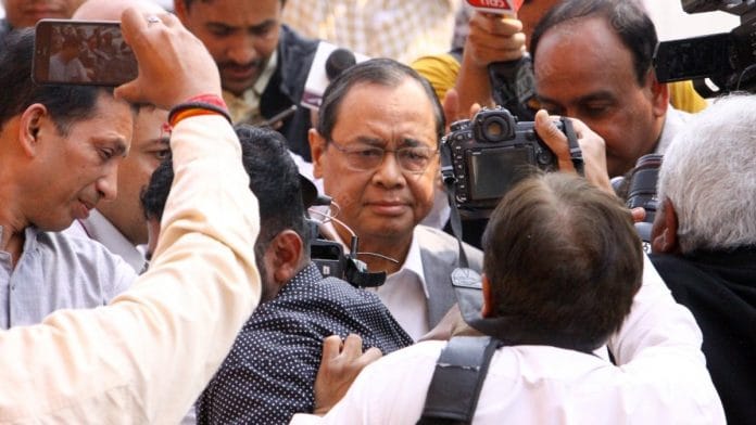 Former Chief Justice of India Ranjan Gogoi entering the Parliament for oath taking in Rajya Sabha | Photo: Praveen Jain | ThePrint