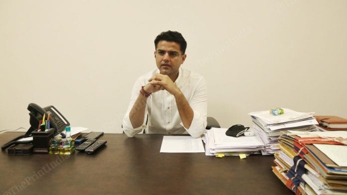 Former Rajasthan Deputy Chief Minister Sachin Pilot | Photo: Manisha Mondal | ThePrint