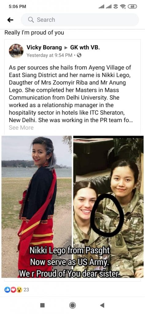 Niki Lego in in US Army uniform